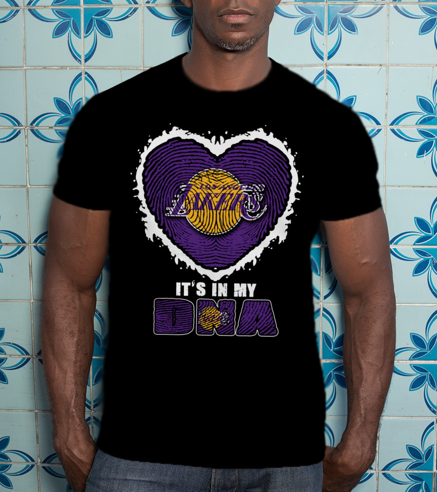 It's In My DNA Los Angeles Lakers Heart T-Shirt