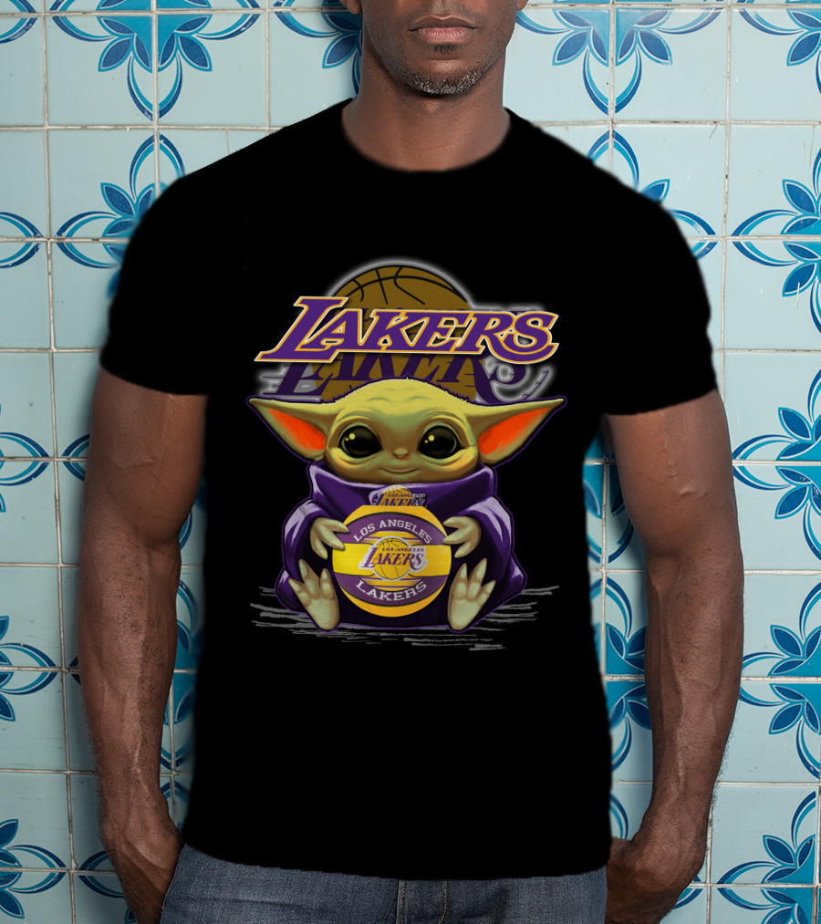 Los Angeles Lakers Yoda Crossover Basketball Fan T-Shirt