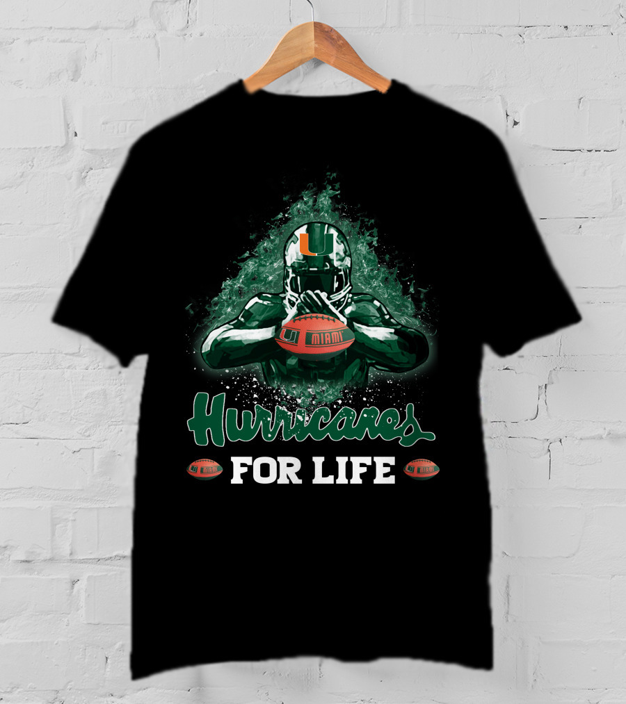 Hurricanes For Life Miami Football T-Shirt