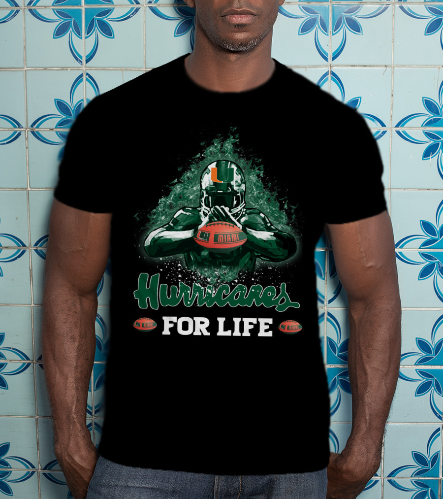 Hurricanes For Life Miami Football T-Shirt