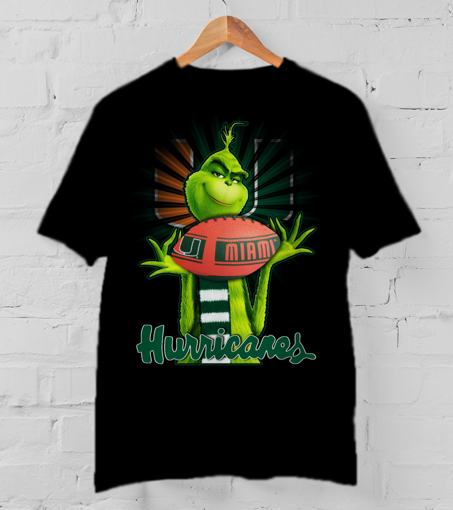 Grinch U Miami Hurricanes Football T-Shirt