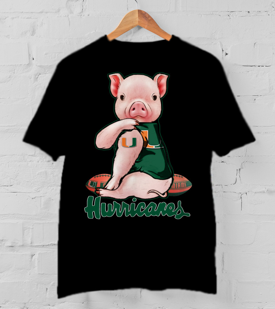 Hurricanes Pig Miami U Football T-Shirt