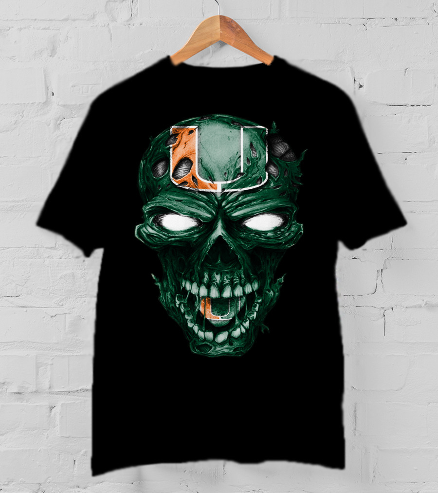 Miami Hurricanes Skull U T-Shirt