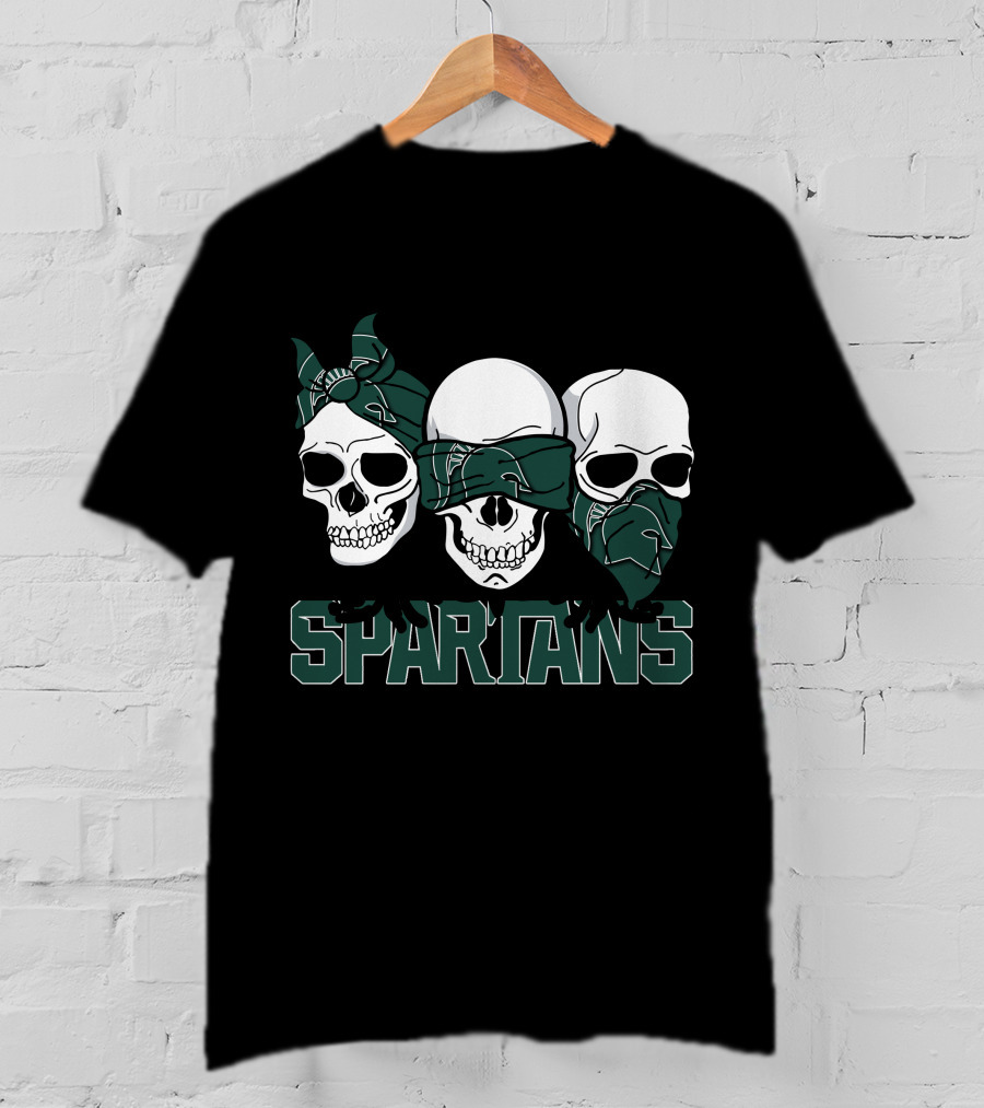 Spartans Three Skull Bandana T-Shirt