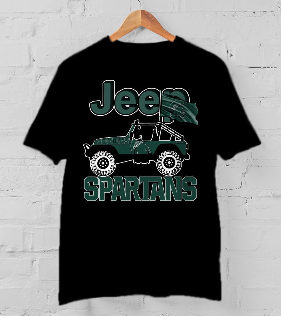 Jeep Michigan State Spartans Off-Road Adventure T-Shirt