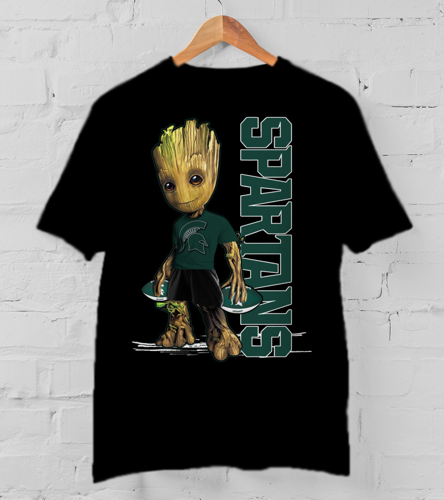 Groot Michigan State Spartans Team Spirit T-Shirt