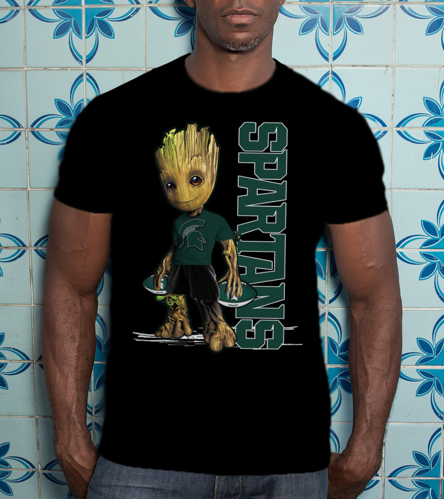 Groot Michigan State Spartans Team Spirit T-Shirt