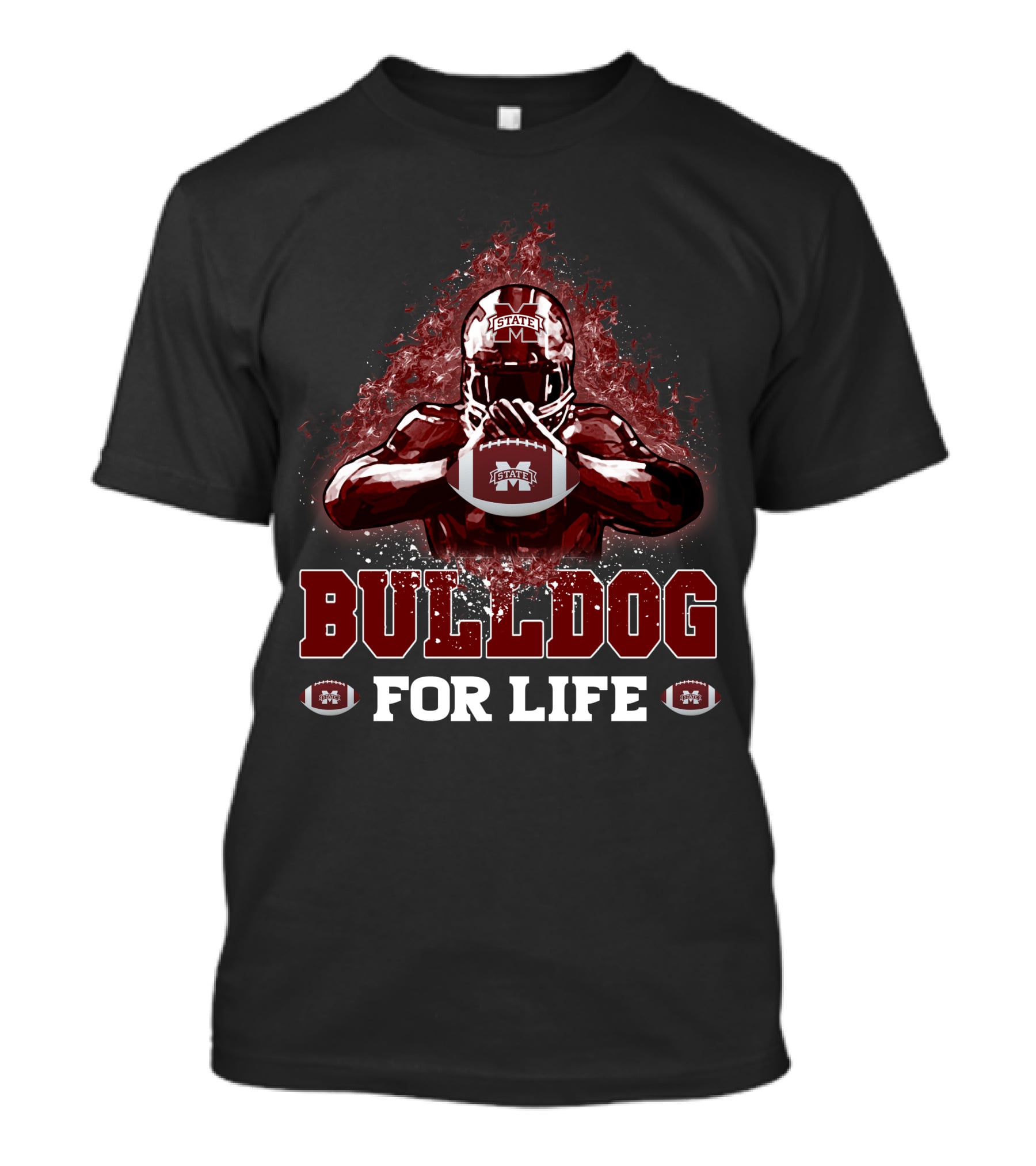 BULLDOG FOR LIFE Mississippi State Football T-Shirt