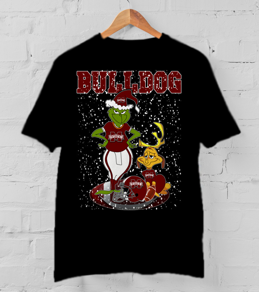 Grinchxmas Mississippi State Bulldog Football Holiday T-Shirt