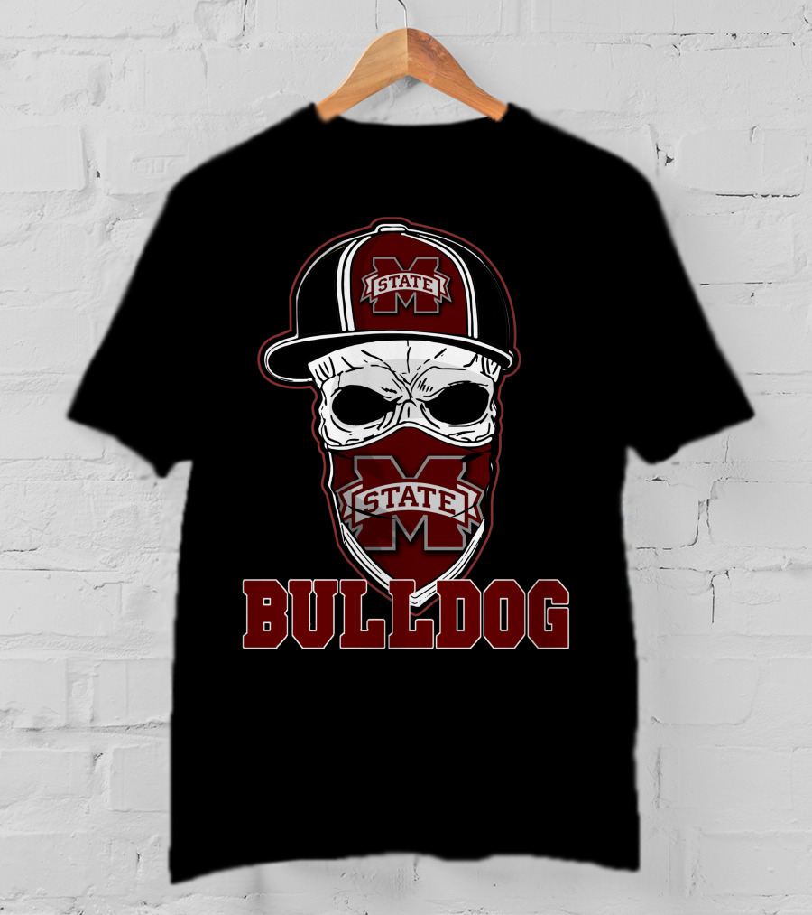 State Bulldogs Skull Hat Bulldog T-Shirt