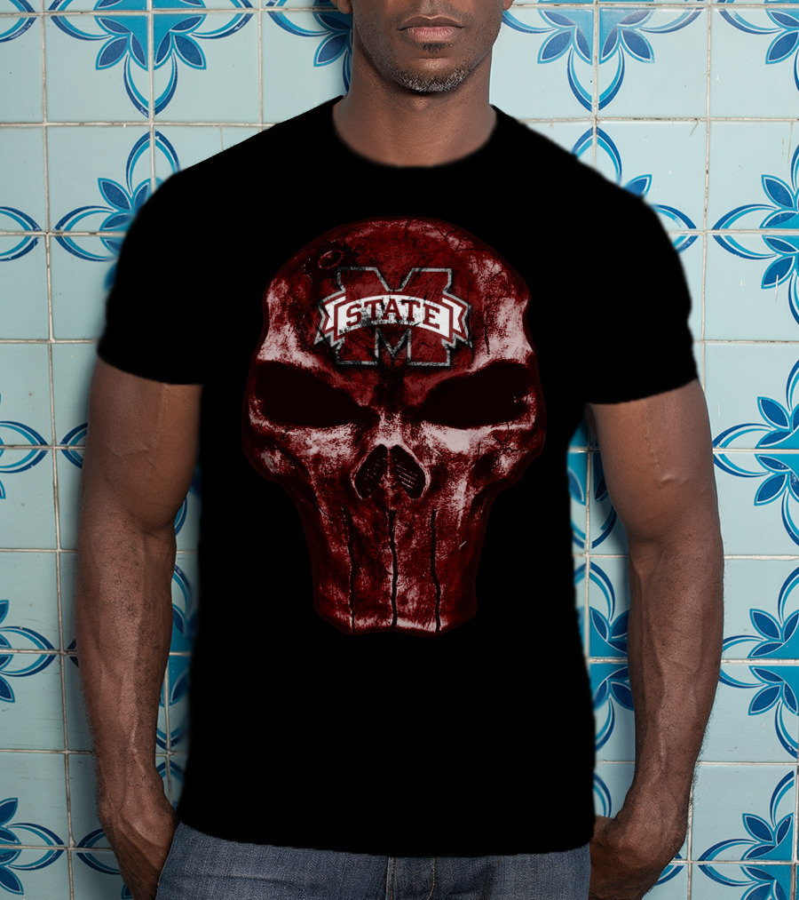 Skull Mississippi State Bulldogs M State T-Shirt