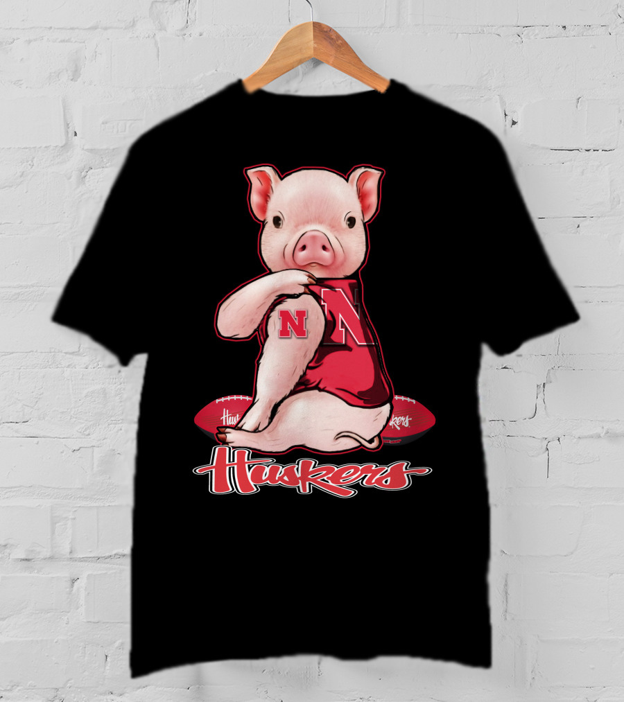 Pig N Nebraska Huskers Football T-Shirt