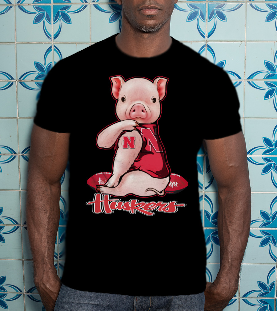 Pig N Nebraska Huskers Football T-Shirt