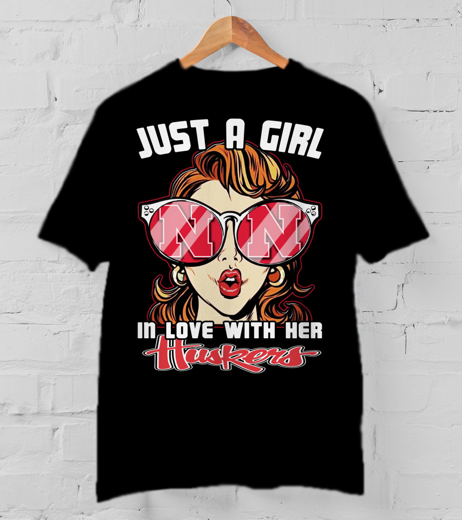 Just A Girl In Love With Her Huskers T-Shirt