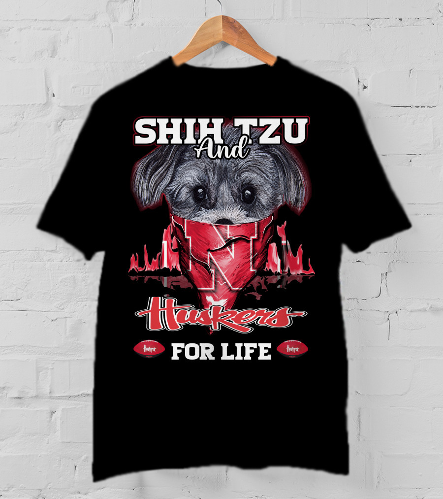 Shih Tzu And Huskers For Life T-Shirt