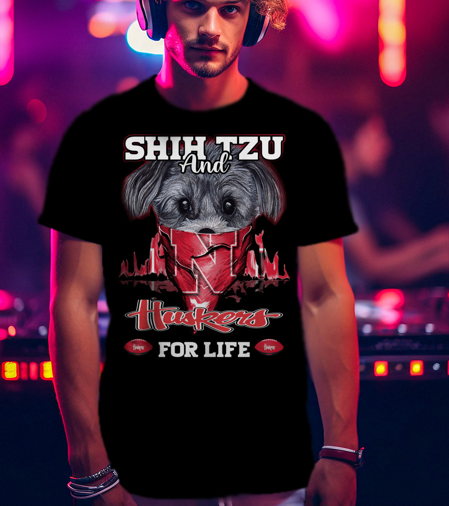 Shih Tzu And Huskers For Life T-Shirt