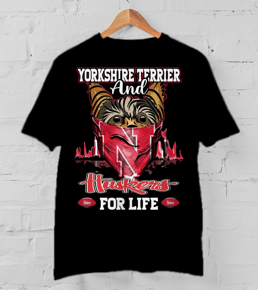 Yorkshire Terrier And Huskers For Life T-Shirt
