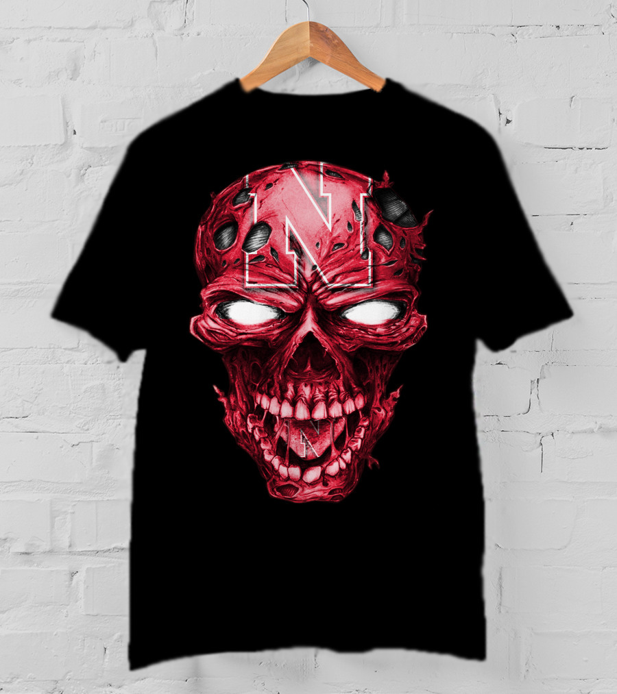Nebraska Cornhuskers Skull With N T-Shirt
