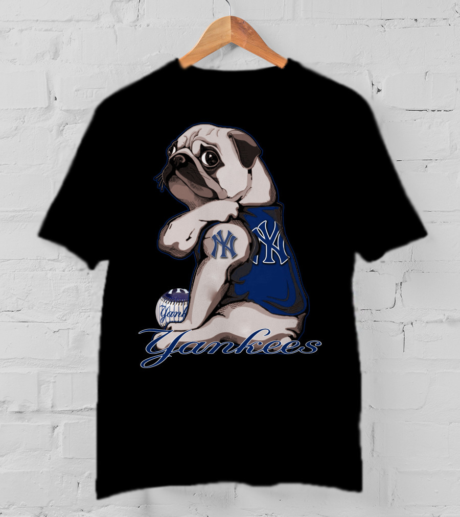 Pug Yankees Baseball T-Shirt