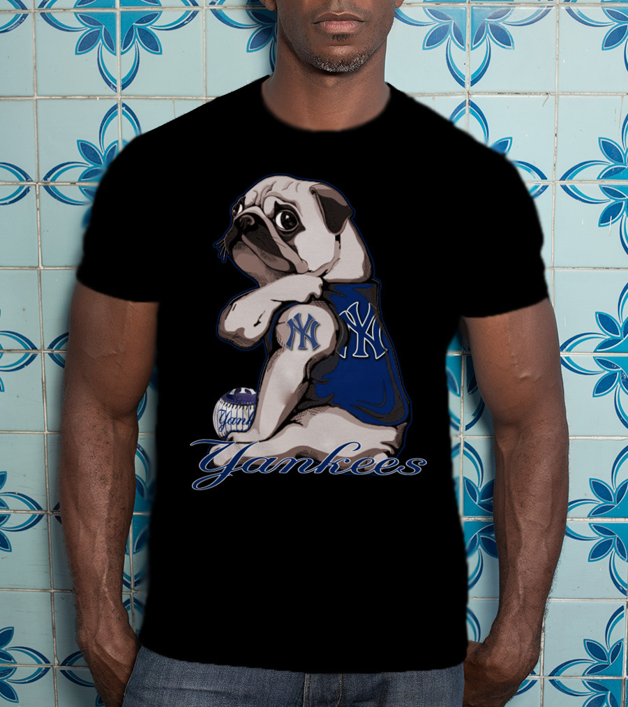 Pug Yankees Baseball T-Shirt