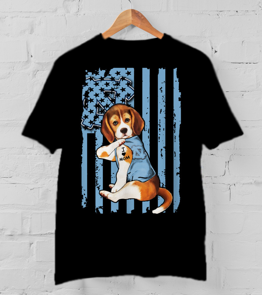 I ❤️ Mom Beagle North Carolina Tar Heels T-Shirt