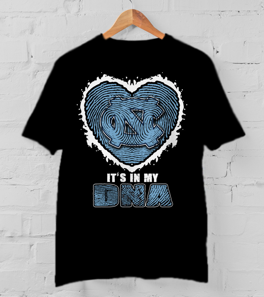North Carolina Tar Heels It's In My DNA Heart T-Shirt