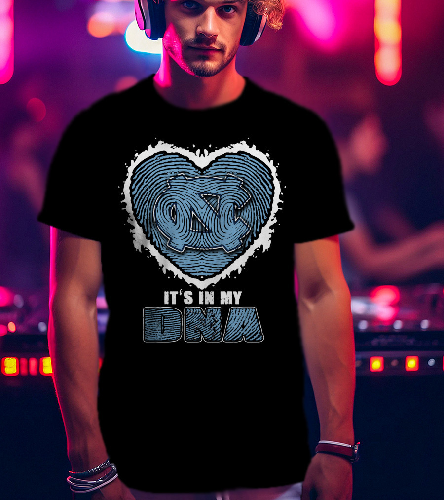 North Carolina Tar Heels It's In My DNA Heart T-Shirt