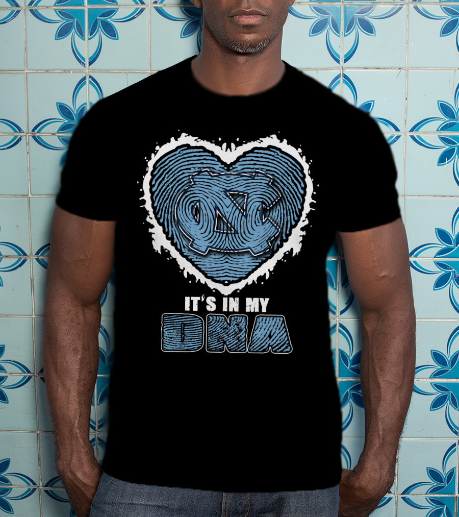 North Carolina Tar Heels It's In My DNA Heart T-Shirt