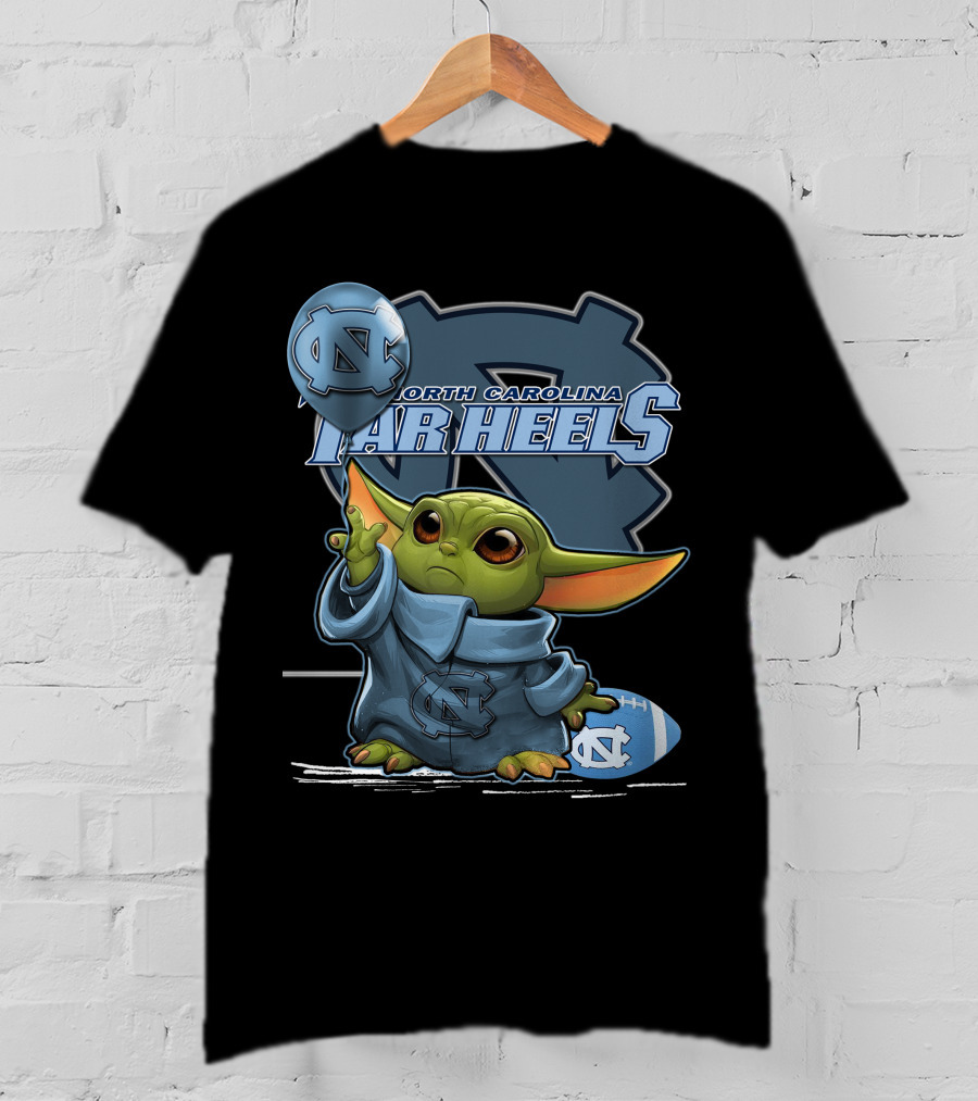 North Carolina Tar Heels Yoda Football Basketball T-Shirt