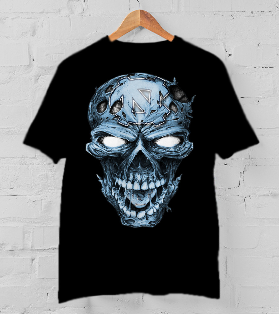 North Carolina Tar Heels Skull T-Shirt