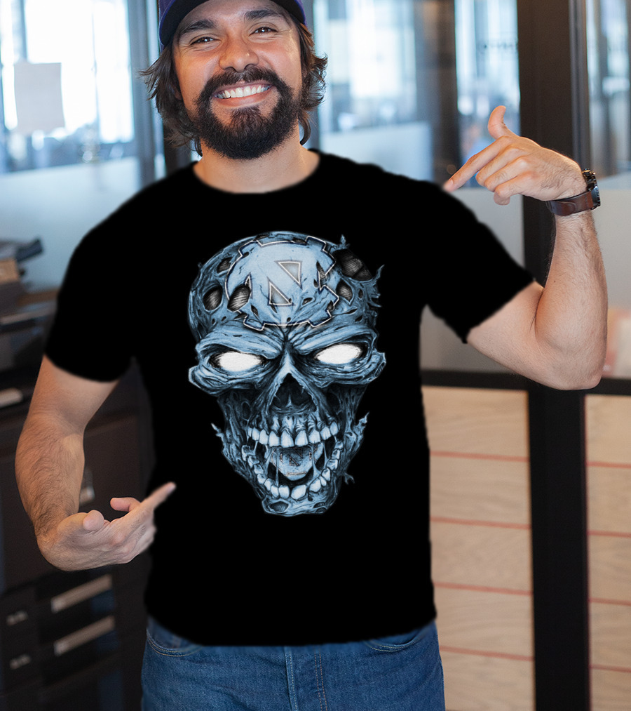 North Carolina Tar Heels Skull T-Shirt
