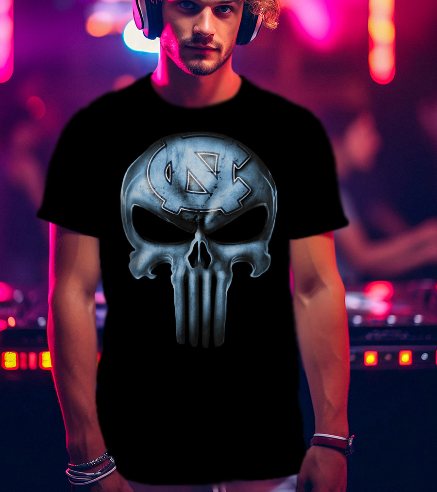 Skull Logo North Carolina Tar Heels T-Shirt