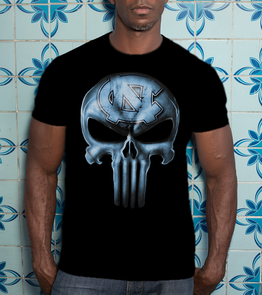 Skull Logo North Carolina Tar Heels T-Shirt