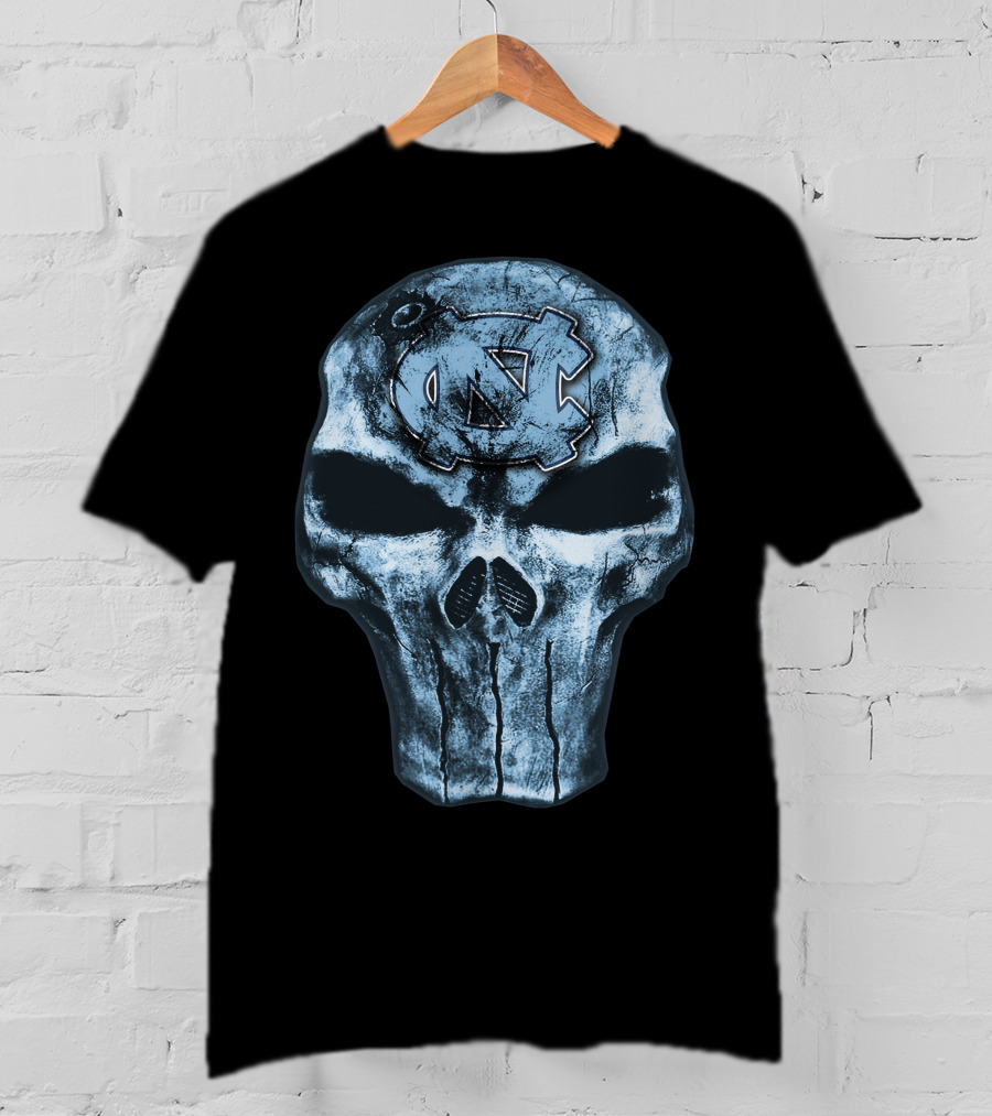 North Carolina Tar Heels Skull With UNC T-Shirt