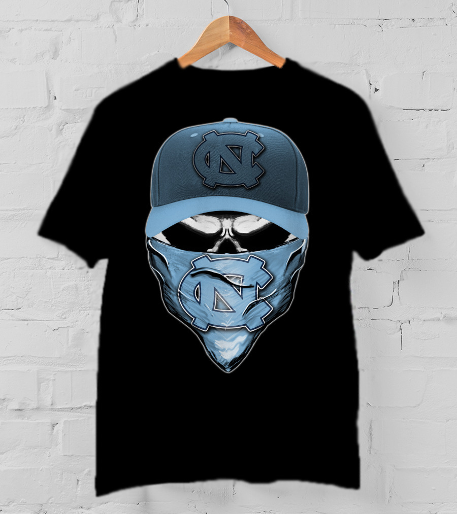 North Carolina Tar Heels Skull Emblem T-Shirt