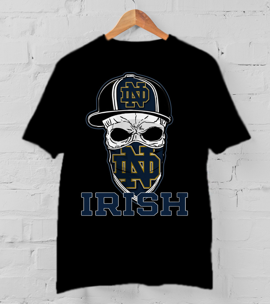 Notre Dame Fighting Irish Skull Hat T-Shirt