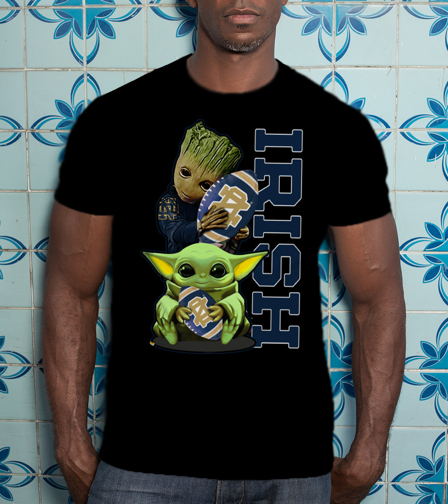 Grzd Notre Dame Fighting Irish Groot And Baby Yoda IRISH T-Shirt