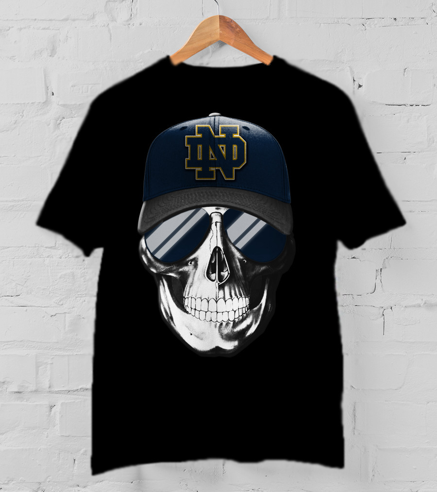 Skull With ND Logo Cap Notre Dame Fighting Irish T-Shirt