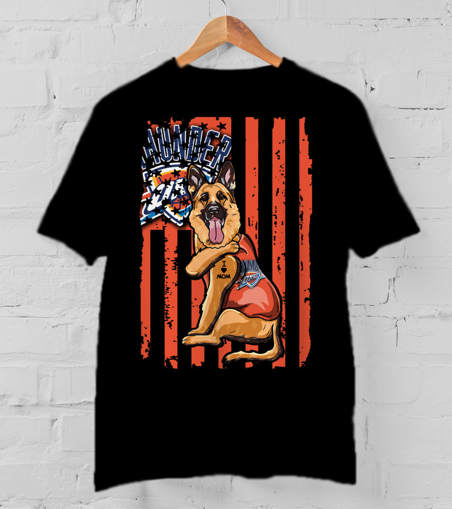 Thunder Oklahoma City Dog I Love Mom T-Shirt