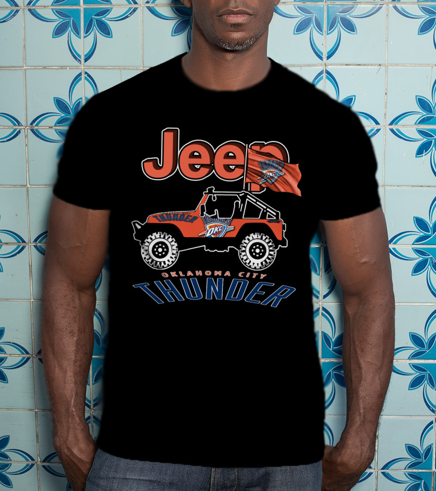 Jeep Oklahoma City Thunder OKC Basketball Team T-Shirt