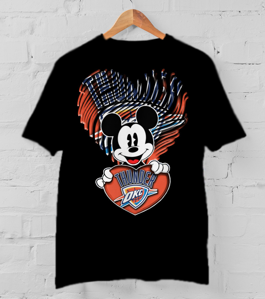 Thunder OKC Mickey Heart T-Shirt