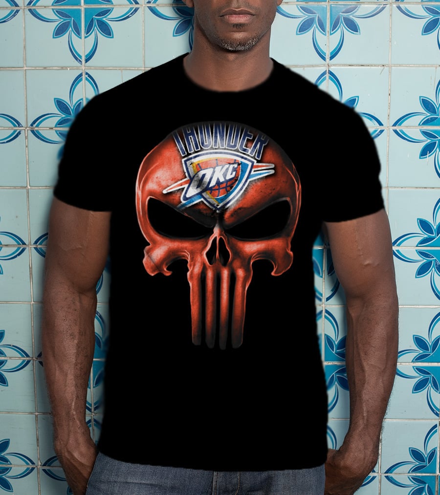 Oklahoma City Thunder Skull OKC T-Shirt