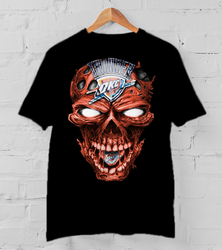 Oklahoma City Thunder Skull OKC Thunder T-Shirt