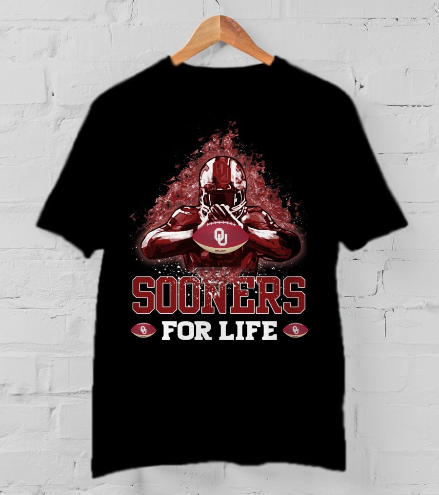 Sooners For Life Oklahoma Quarterback Football Commitment T-Shirt