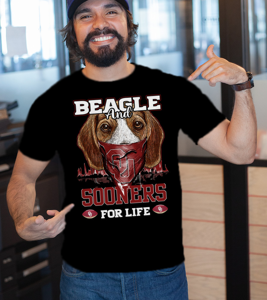 Beagle And Sooners For Life Oklahoma OU T-Shirt