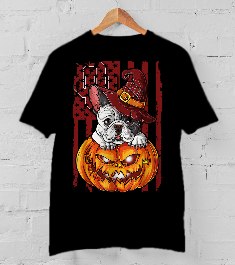 Hlw Bulldog Halloween Pumpkin Oklahoma Sooners T-Shirt