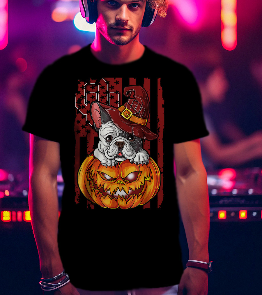 Hlw Bulldog Halloween Pumpkin Oklahoma Sooners T-Shirt