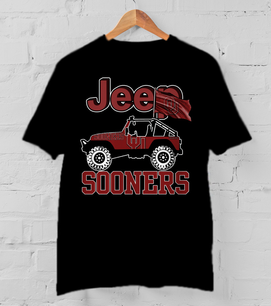 Jeep Oklahoma Sooners OU Flag T-Shirt