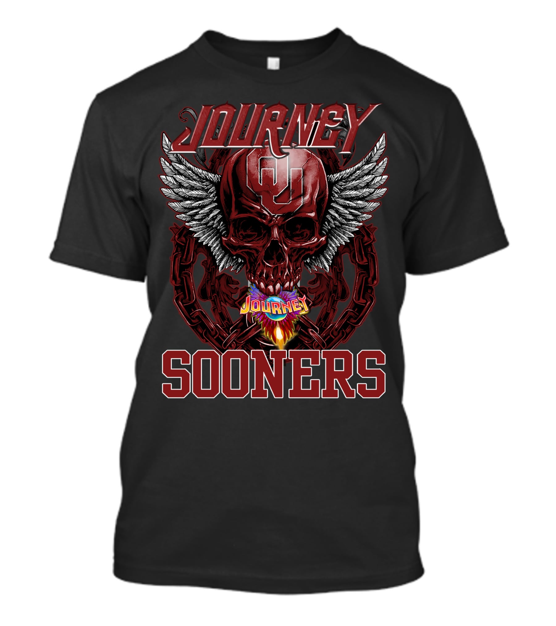 Journey OU Sooners Skull Wings T-Shirt