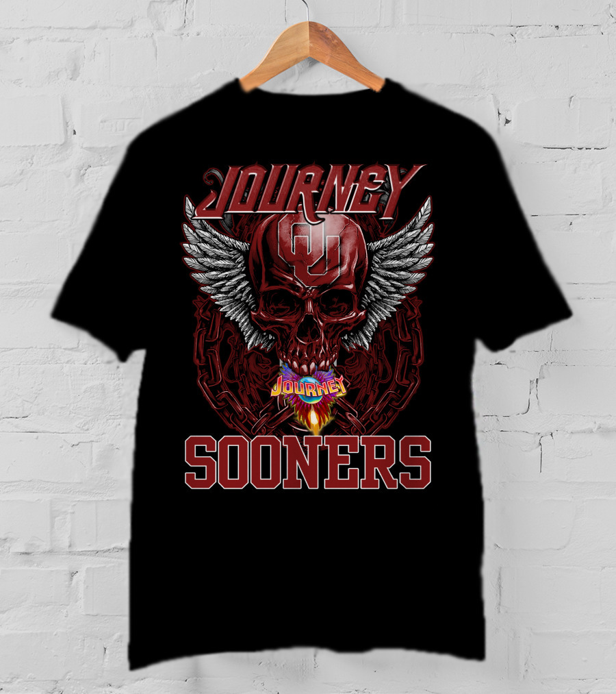 Journey OU Sooners Skull Wings T-Shirt